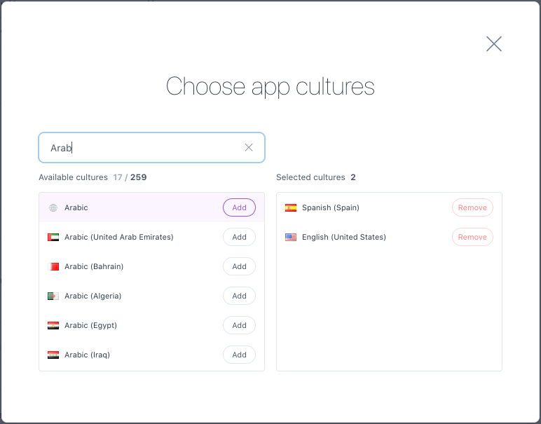 Localizing app name on Grial Web Admin