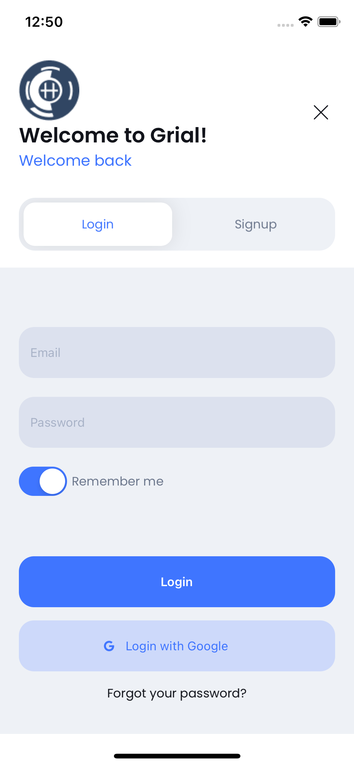 Tabbed Login Page