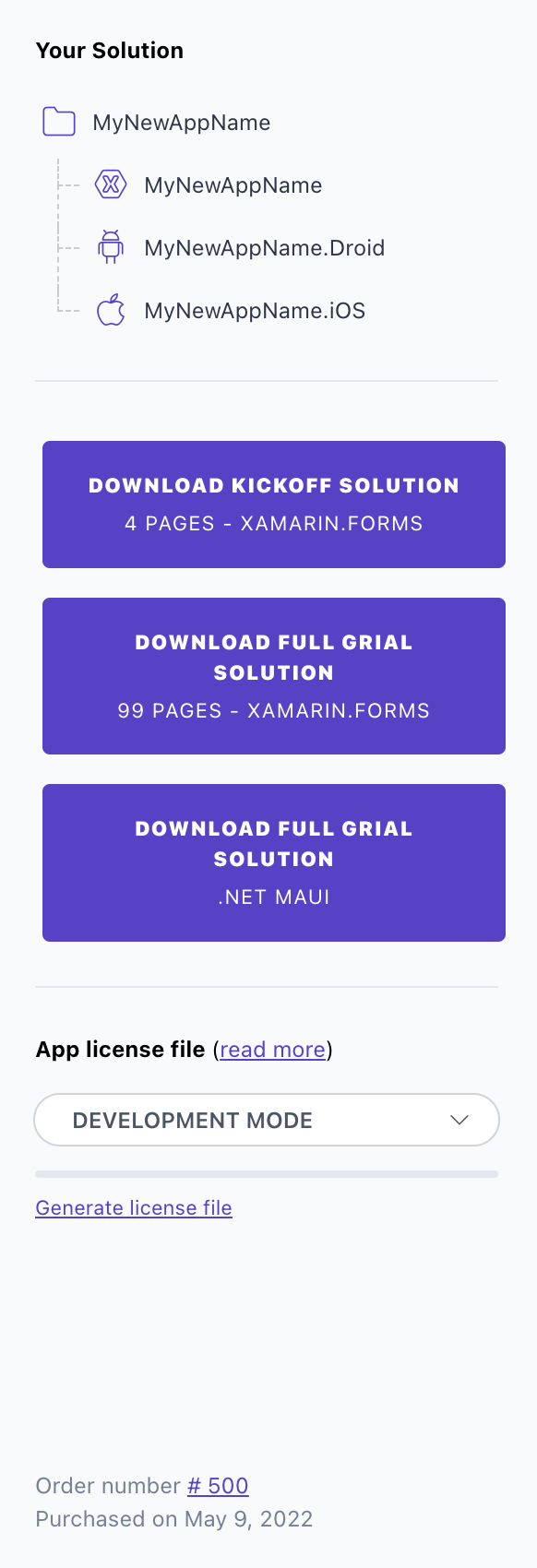 Visual Studio Solution tree view